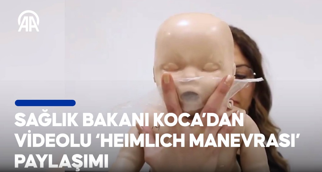 Sağlık Bakanı Koca’dan videolu “Heimlich manevrası” paylaşımı